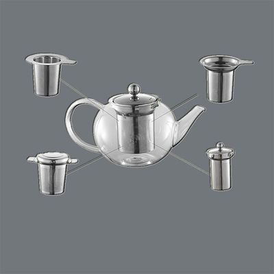 Goede prijs. Glas theepot met gegraveerde roestvrijstalen infuser 0,3 mm micro gaten voor optimale thee stroom online